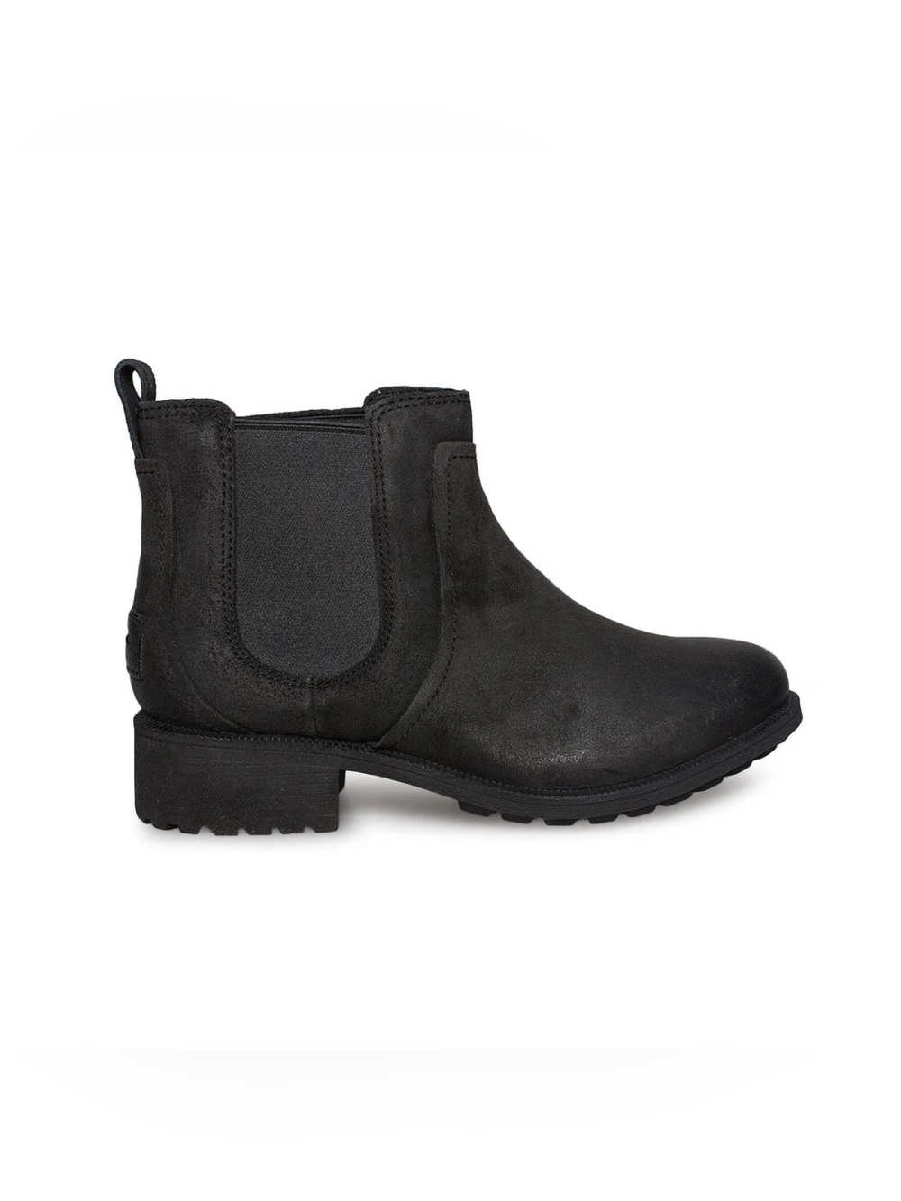 UGG “Bonham II” black suede leather chelsea booties (size 6 women)
